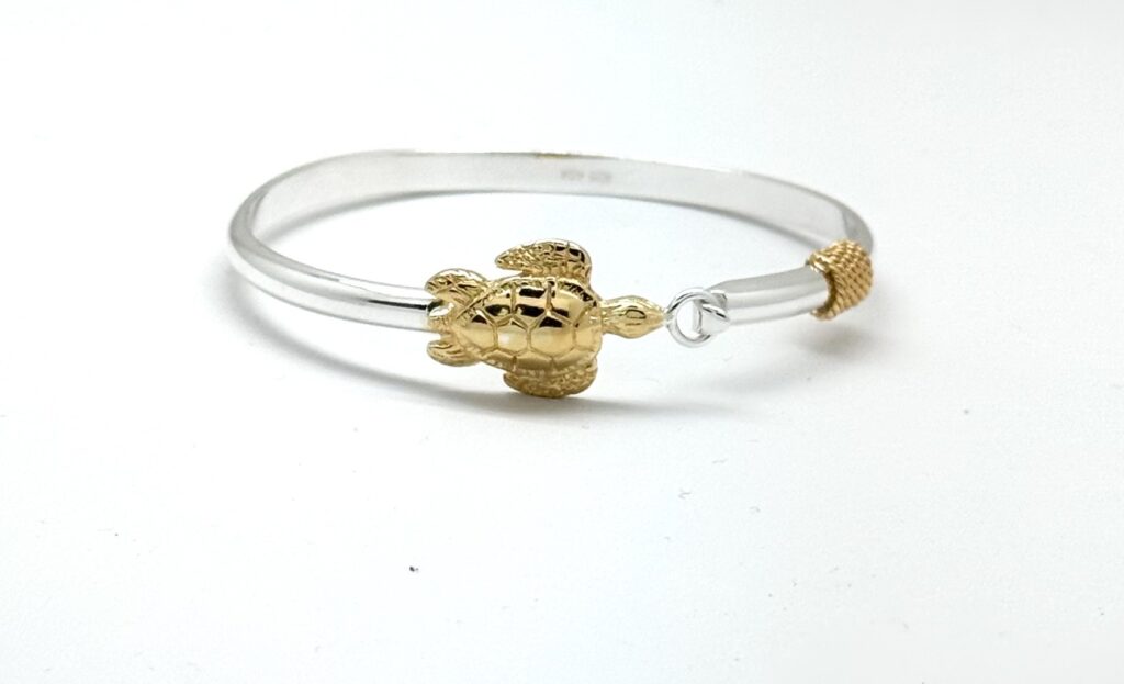 Two Tone Turtle Bangle