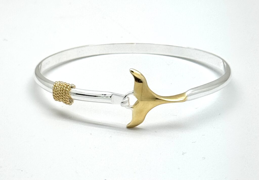 Two Tone Whale Tail Bangle