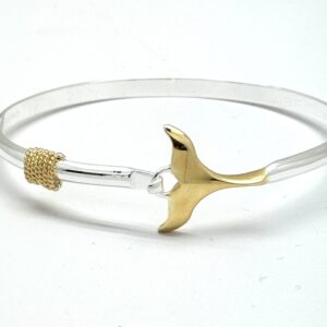 Two Tone Whale Tail Bangle