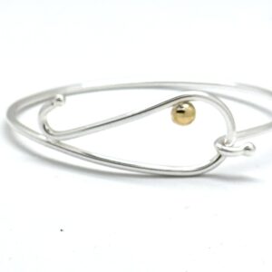 Two Tone Wire Whale Bangle