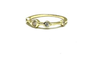 Gold Abstract Bubble Ring Band