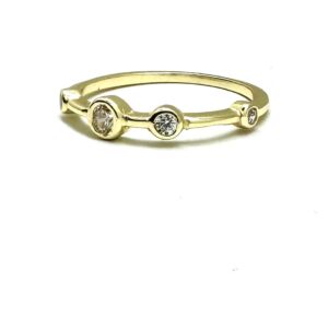 Gold Abstract Bubble Ring Band