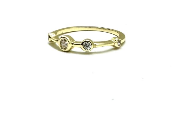 Gold Abstract Bubble Ring Band