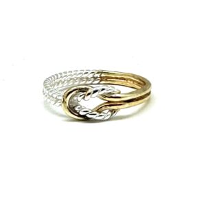 Two Tone Knot Ring