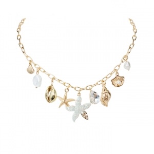 Gold Starfish Charm Necklace