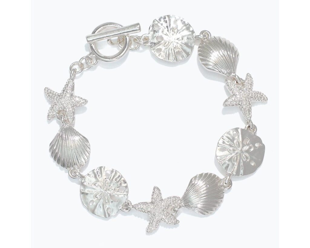 Silver Sea Life Link Bracelet