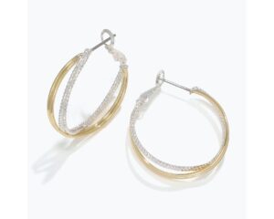 Two Tone Twisted Hoops