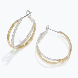 Two Tone Twisted Hoops