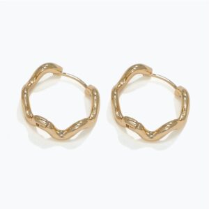 Wavy Gold Hoops