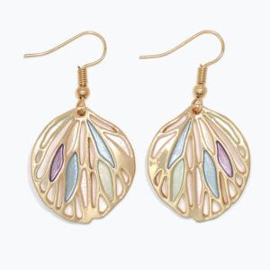 Gold Cut Outs with Pretty Pastel Earrings