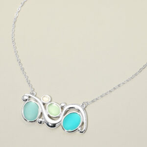 Abstract Sea Glass Pendant Necklace