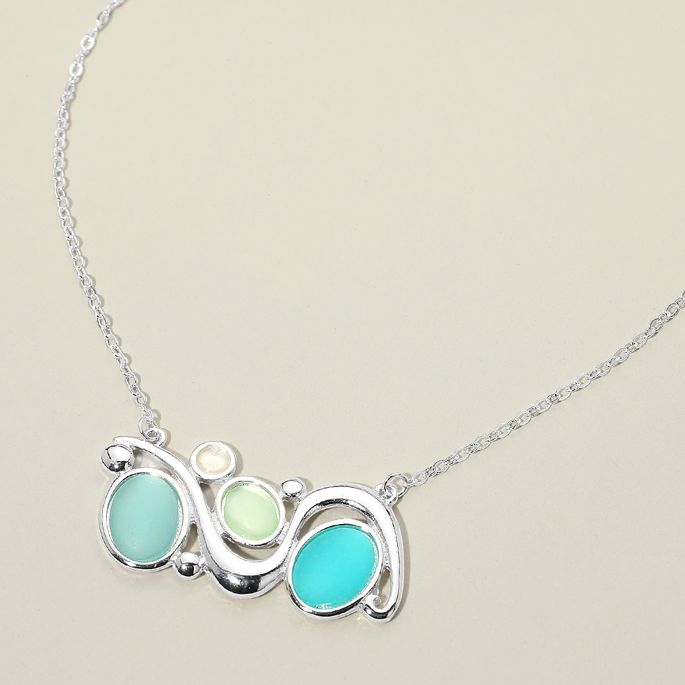Abstract Sea Glass Pendant Necklace
