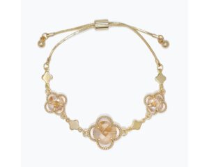 Champagne Crystal Clover Bracelet