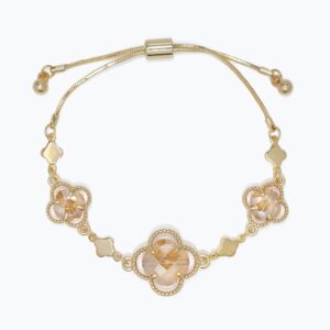Champagne Crystal Clover Bracelet