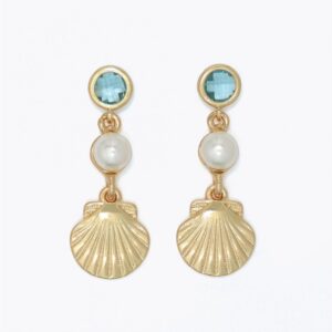 Pearl and Aqua Shell Drops