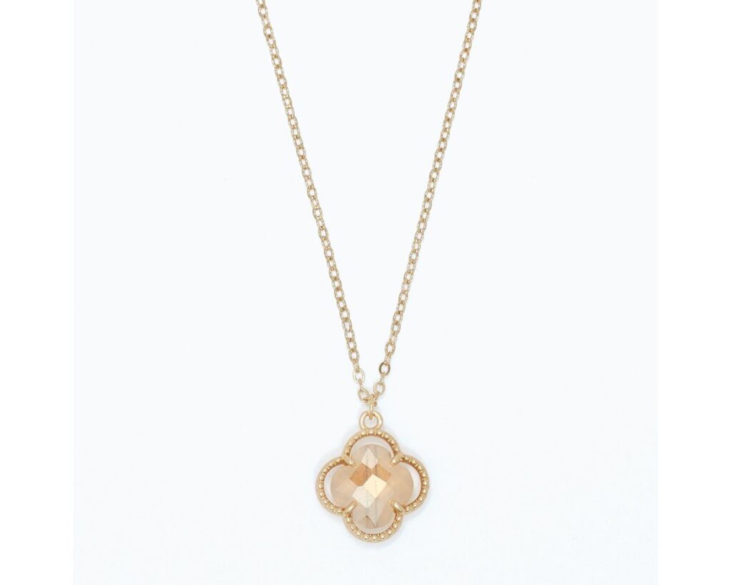 Champagne Clover Necklace