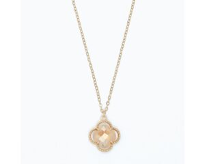 Champagne Clover Necklace