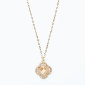 Champagne Clover Necklace
